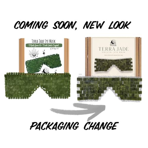 Boho Aromatic Jade Eye Mask for Puffy Eyes & Relaxation - Natural Cooling Stone Spa Mask