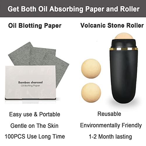 Volcanic Face Roller & Oil Blotting Paper Kit - 103 PCS
