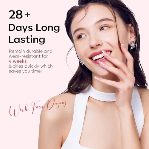 Modelones 15ML Baby Pink Gel Nail Polish with UV LED Nail Lamp