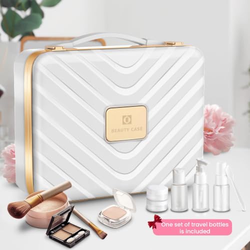 EASYINBEAUTY Makeup Travel Case with LED Mirror & 5000mAh Battery