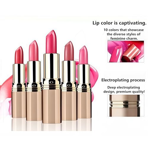 Alobon Long-Lasting Non-fading Lipstick Moisturizes and Fills the Body with a Deep Red Color That Remains Vibrant for a Long Time (02* Cherry Blossom Pink)