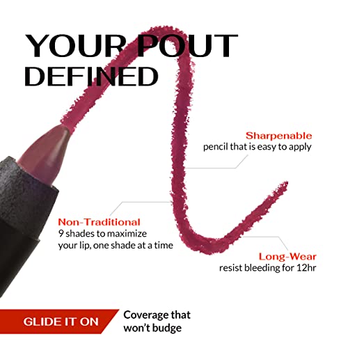 K7L Dark Pink Lipliner Pencil - Waterproof, 12HR Wear