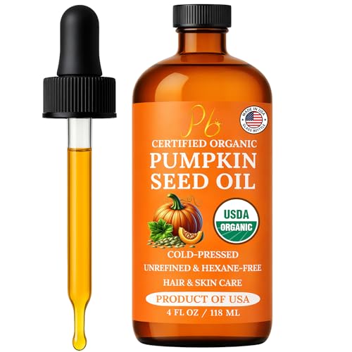 Organic Pumpkin Seed Oil for Hair & Face, 4 Fl Oz