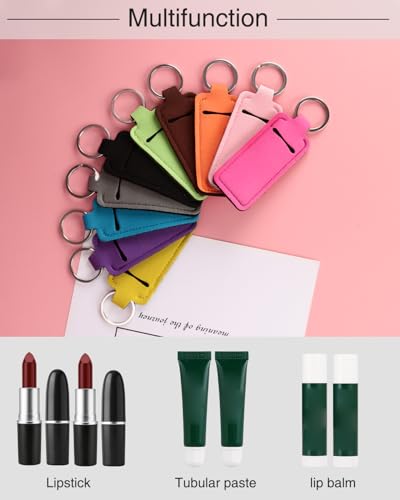 Chapstick Holder Keychain - Lip Balm Sleeve Pouch