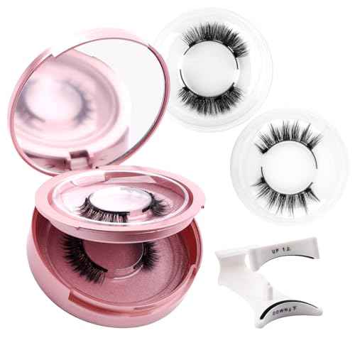 FADLASH Magnetic Eyelashes Natural Look Magnetic Lashes with Applicator Reusable Wispy Magnetic Eyelashes No Glue Needed False Eyelash 2 Pair