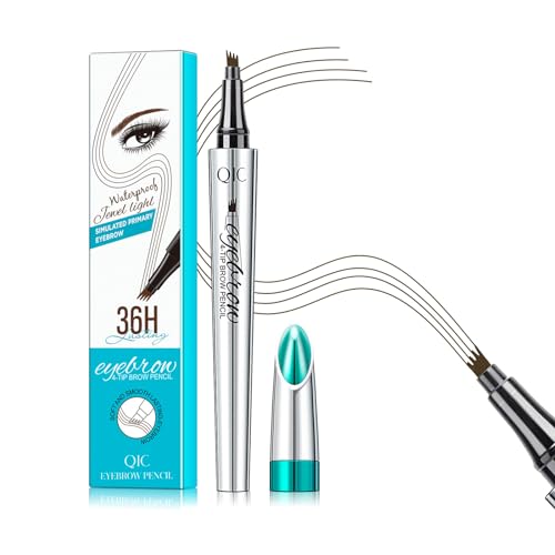 QIC 4-Tip Microblading Eyebrow Pencil Waterproof Dark Brown