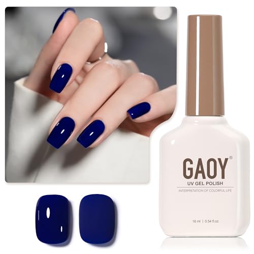 GAOY Midnight Blue Deep Blue Gel Nail Polish 16ml Soak Off UV LED Cure