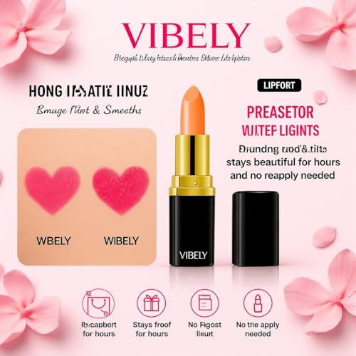 Vibely Magic Color Changing Lipstick – pH Reactive Red