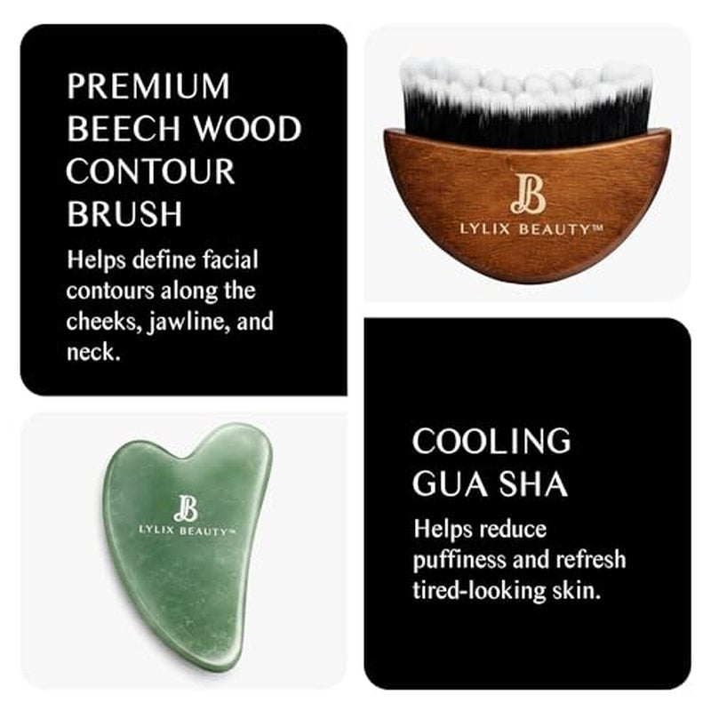 Lymphatic Contour Face Brush & Jade Gua Sha Set