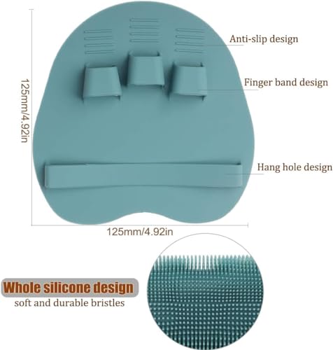 2-Pack Silicone Shower Brush - Body Scrubber & Face Exfoliator