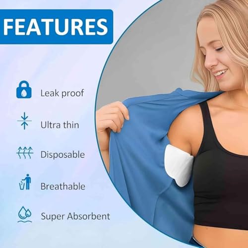 Disposable Underarm Sweat Pads - 100 Pack for Men & Women