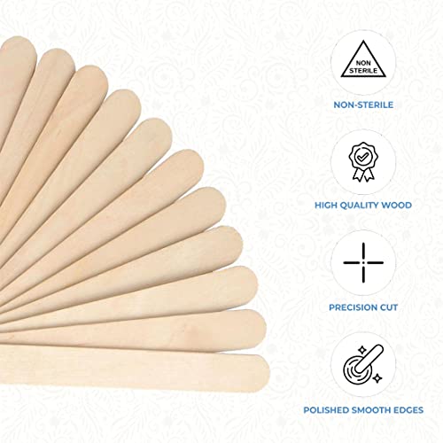 ForPro Premium Wood Applicators, Non-Sterile, Hair Removal Waxing Applicators, Medium, 4.5¡± L x .375¡± W, 500-Count (Pack of 4)
