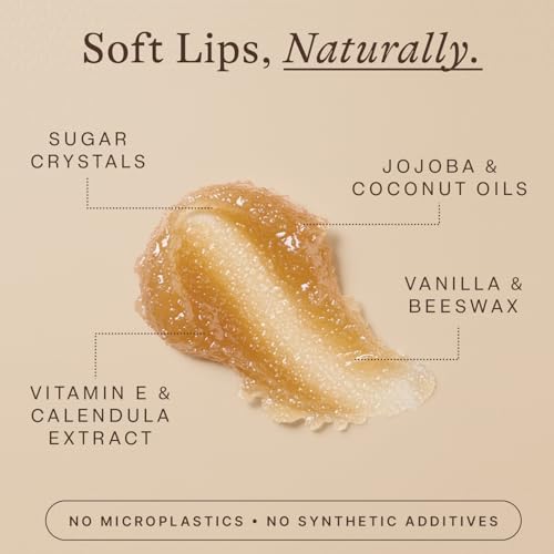 USDA Organic Vanilla Lip Scrub - Exfoliating Sugar Scrubber