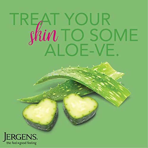 Jergens Soothing Aloe Refreshing Moisturizer, Aloe Vera, 10 oz, Illuminating Hydralucence Blend, with Cucumber Extract, Dermatologist Tested