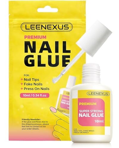 Super Strong Nail Glue for Press On & Acrylic Nails, 10ml