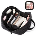 LOVEVOOK Travel Makeup Bag 2-Pc Set, Waterproof Puffer Organizer