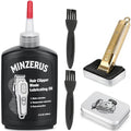 Premium Clipper Lubricating Oil 4.05oz/120ml for Clippers Blade Corrosion & Trimmers, Groomers, Hair Clipper Oil with 2 x Clean Brushes and 1 x Quick Lubrication Box for Barber & Home Use and Gift