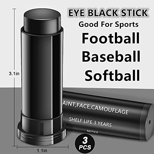 Eye Black Stick for Sports – 3PC Set, Waterproof