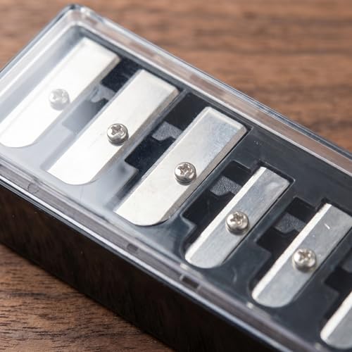 Multi-Size Makeup Pencil Sharpener with Storage Box - Eyebrow, Lip, Eyeliner, Concealer