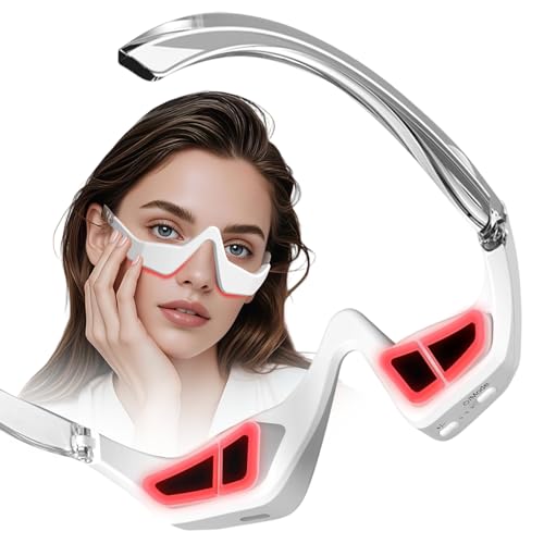 Red Light Under Eye Therapy Glasses - Microcurrent Eye Massager