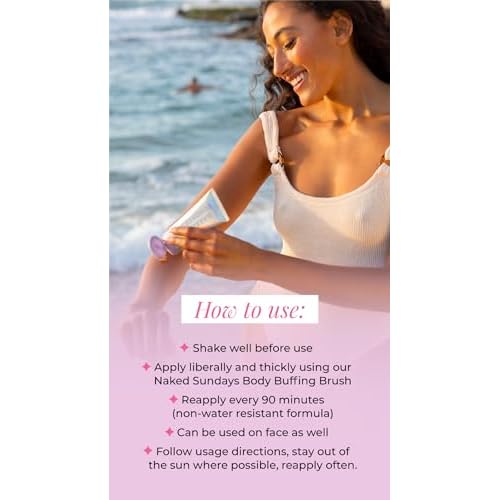 Naked Sundays SPF50 Golden Glow Body Sunscreen ? Broad Spectrum UVA/UVB Protection, Glowy & Shimmering, Fragrance-Free, Firming, Non-Transfer SPF Lotion ? 100ml