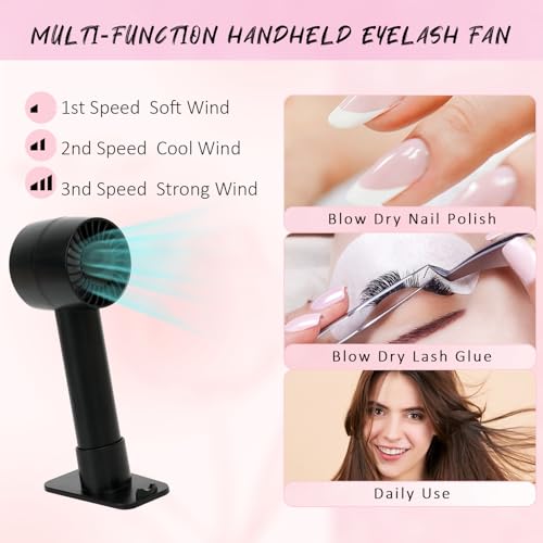 EMEDA Lash Shampoo Kit with USB Fan Dryer & Brush