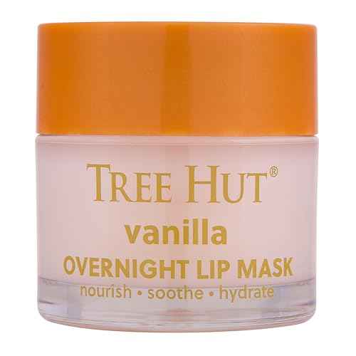 Tree Hut Vanilla Overnight Lip Mask, Deeply Hydrating Leave-On Treatment for Soft Lips, Self Care Essential, Holiday Gift & Stocking Stuffer, 6 oz