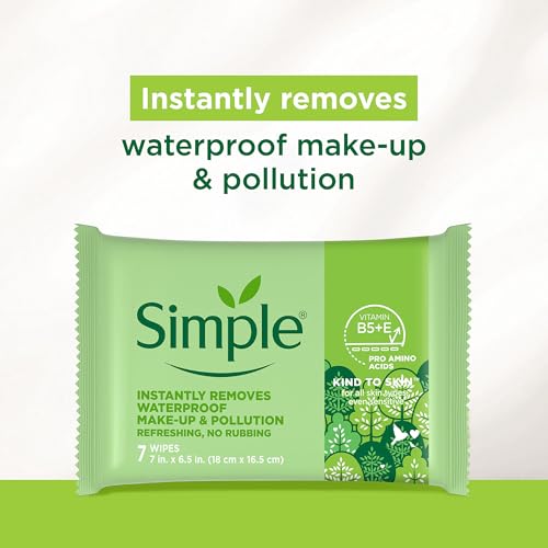 Simple Kind To Skin Vegan Makeup Remover Wipes - 2 Pack