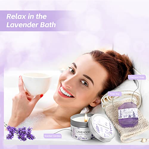 Lavender Spa Gift Set - 11 Piece Bath & Body Care Kit for Women