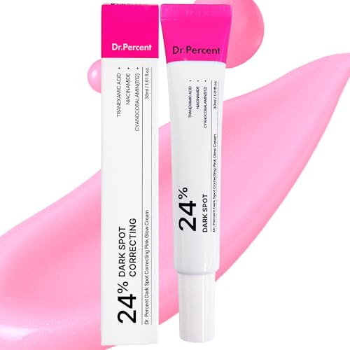 Dark Spot 24% Correcting Pink Glow Cream | Tranexamic Acid 6%, Niacinamide 5%, Dark Spots, Freckle, Blemishes, Pigmentation, Non-Irritating, Korean Skincare, 30ml, 1.01 fl.oz.