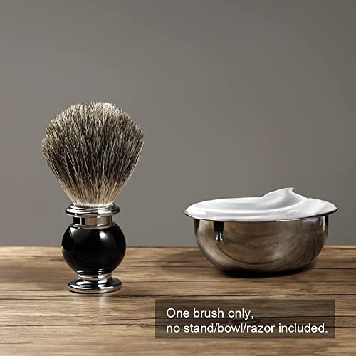 Shaving Brush, GRUTTI Men's Shaving Brush, Facial Beard Hair Cleaning Shaving Tool Shaving Brush Soap Shaving Shaving Brush, Acrylic Handle + Synthetic Shaving Brush