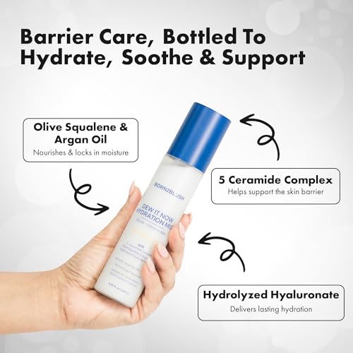 Dew It Now Hydration Mist | Hydrating Face Mist Toner Spray with 5-Ceramide Complex, Argan Oil & Squalane | Lightweight Barrier Repair Mist for Dewy, Glowy Skin | Sensitive Skin Safe | 120ml
