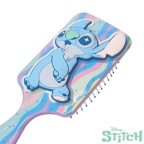 LUV HER Lilo & Stitch Kids¡¯ Detangling Hair Brush ? Fun Stitch Design, Gentle on Wet & Dry Hair, Ideal for Kids Ages 3+, Makes Hair Care Fun and Easy