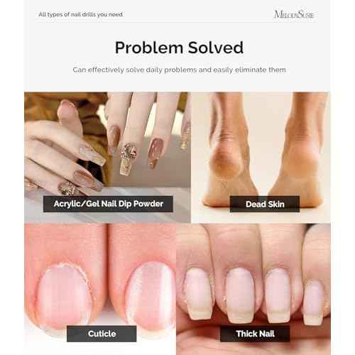 MelodySusie Pen-Shaped Portable USB Nail Drill, PC120I 20000RPM Electric Nail File with Compact Design for All Nail Care, Manicure Polishing, Shaping & Gel Removal at Home for Beginners