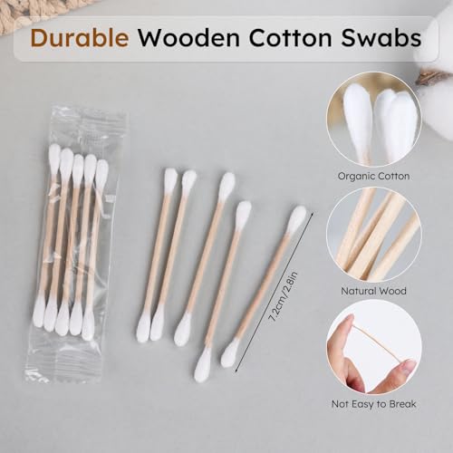 Bulk Cotton Swabs Pack - 1500 Individually Wrapped Ear & Makeup Q-tips