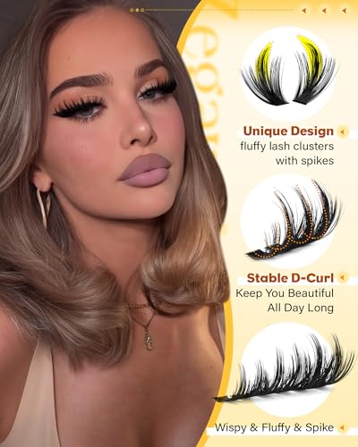 Zegaine 160D Fluffy Cluster Lashes 12-18mm (288pcs) Wispy Spiky