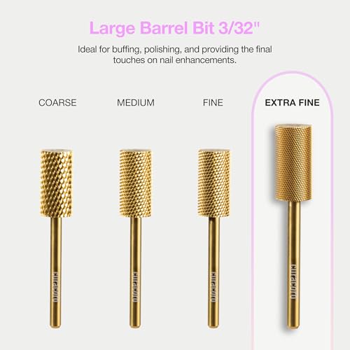 Large Barrel Carbide Nail Drill Bit 3/32'' Extra Fine Grit