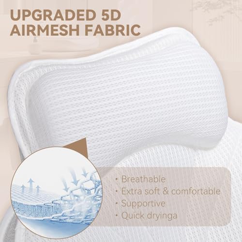Luxury Bath Pillow - Ergonomic Bathtub Neck & Back Support