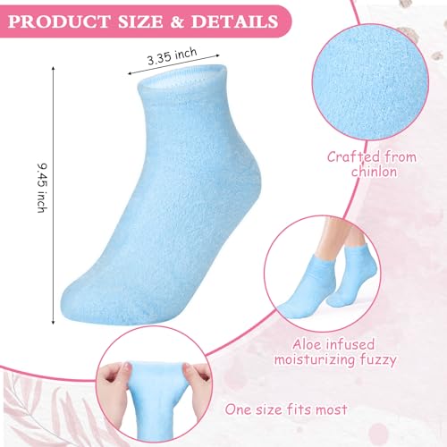 8 Pairs Aloe Socks Natural Moisturizing Spa Socks Lotion Socks Softening Aloe Infused Socks for Women Men Repairing Gel Sleeping Fuzzy Socks for Dry Cracked Feet Skins (Stylish)