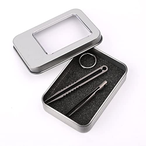 2 PCS Mini Titanium Tweezers Tool .Ultralight and Portable EDC Tweezers,Easy to Hold,And Use for Precision Splinter Removal or Holding Small Parts.