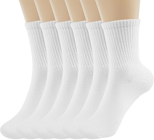 BomKinta Women’s Cute Cotton Crew Socks - 6 Pairs Size 5-10