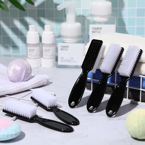 15 Pieces Nail Brush for Cleaning Fingernails Nail Scrub Manicure Brush Handle Grip Cleaning Brushes Pedicure Brush for Toes and Nails Cleaning (Black)