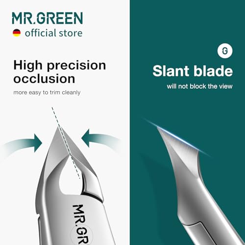 MR.GREEN Professional Cuticle Nipper and Pusher Set with Built-in Spring