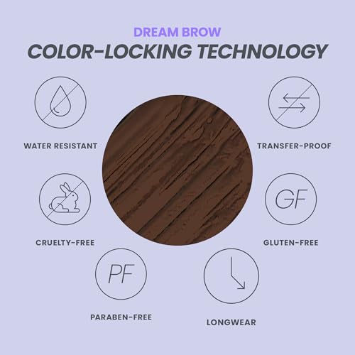 Wonderskin Long Lasting Tinted Eyebrow Gel Dark Brunette - Natural Brow Filler & Volumizer