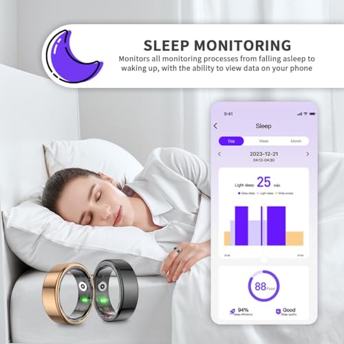 ZBNMY Smart Ring - Black, Size 9 for Stylish Connectivity