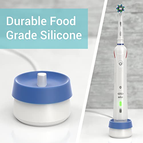 Silicone Clean Cover for Oral-B Toothbrush Charger Base - Quickly Rinse Away Gunk - Colorful Identifiers for Families