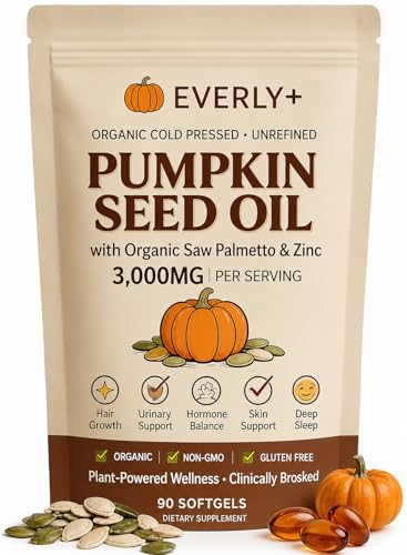 Pumpkin Seed Oil with Saw Palmetto Softgels, 90 Count