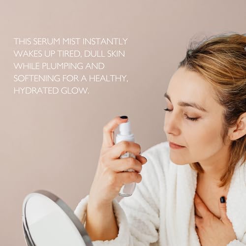 JustUs Skincare, Hydrating Facial Mist for Mature Skin - Exfoliating Anti-Aging Serum for Dull, Dehydrated Skin, with Argireline, Bacillus Ferment, Neroli & Niacinamide ? 50ml / 1.67 oz