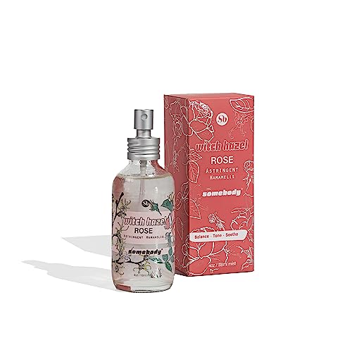 Somebody Rose Witch Hazel Astringent/Toner - Glass bottle, spray nozzle, Vegan