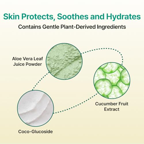 GREEN FINGER Mild Sun Cleansing Tissue 30 Count (6 Packs of 5), Gentle Baby Wipes for Sensitive Skin, Removes Sunscreen Easily, Natural Organic Makeup Remover Wipes with Aloe Vera, Korean Skincare